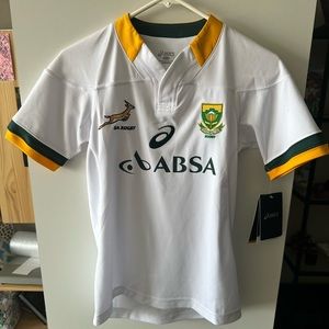 The Asics Springboks 2014/15 Away Youth Rugby Shirt